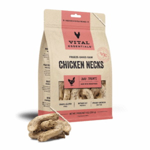 Vital Essentials(R) Freeze-Dried Raw Chicken Necks Dog Treats, 9 oz